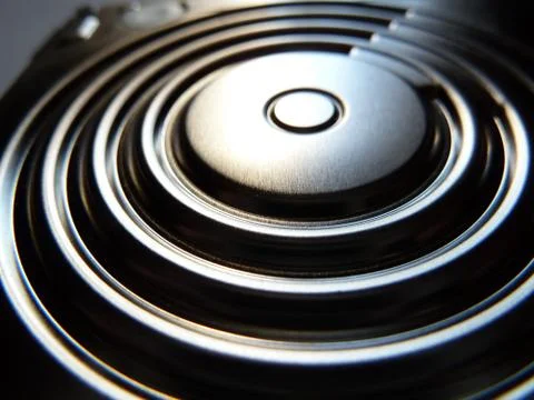 Shiny metal shell of hard disk Stock Photos