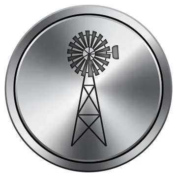 Shiny metallic icon Stock Illustration