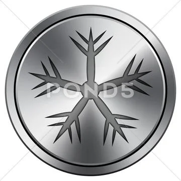 Shiny metallic icon Stock Illustration