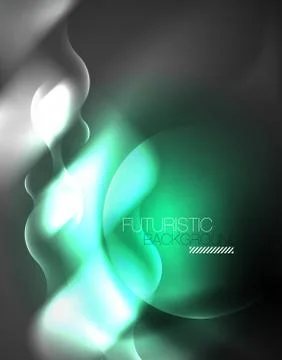 Shiny metallic neon waves vector design Illustrazione stock