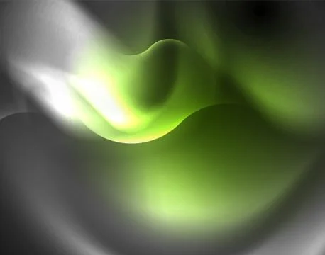 Shiny metallic neon waves vector design Illustrazione stock