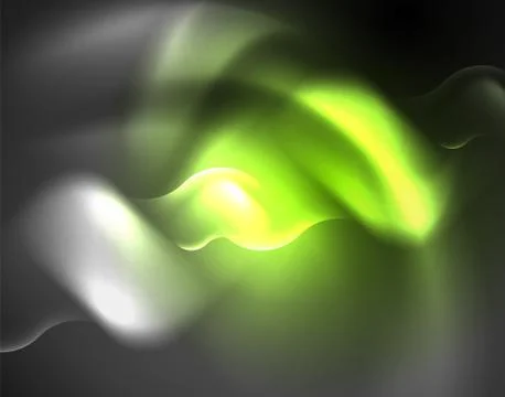 Shiny metallic neon waves vector design Illustrazione stock