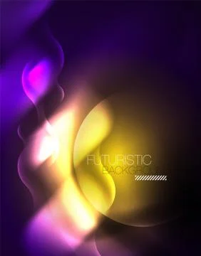 Shiny metallic neon waves vector design Illustrazione stock