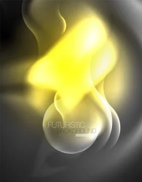 Shiny metallic neon waves vector design Illustrazione stock