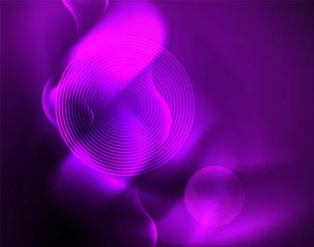 Shiny metallic neon waves vector design Illustrazione stock