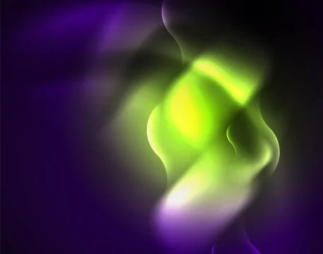 Shiny metallic neon waves vector design Illustrazione stock