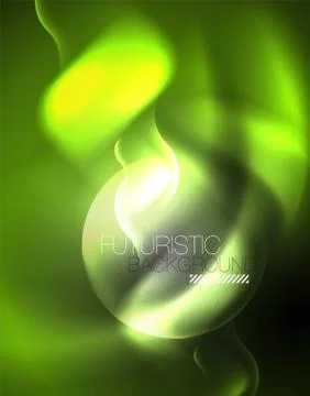 Shiny metallic neon waves vector design Illustrazione stock