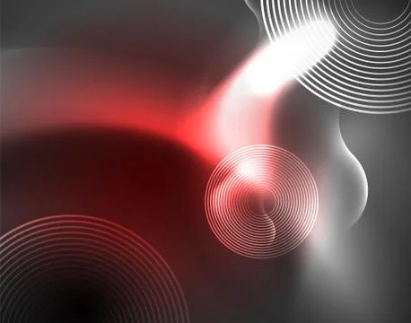 Shiny metallic neon waves vector design Illustrazione stock