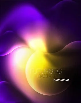Shiny metallic neon waves vector design Illustrazione stock