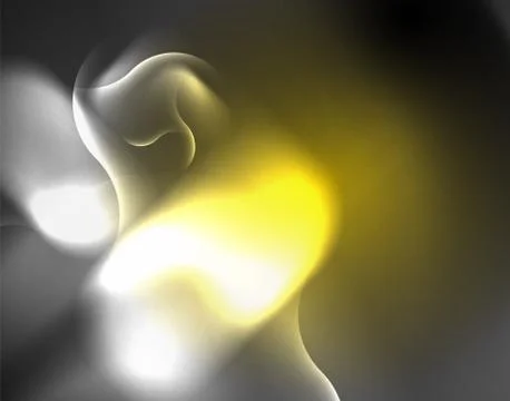 Shiny metallic neon waves vector design Illustrazione stock