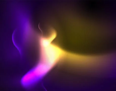 Shiny metallic neon waves vector design Illustrazione stock