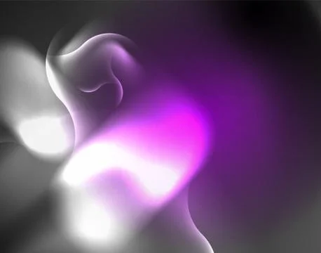 Shiny metallic neon waves vector design Illustrazione stock