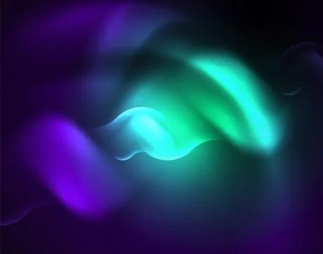 Shiny metallic neon waves vector design Illustrazione stock