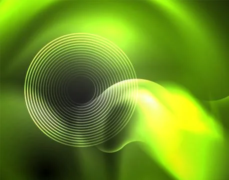 Shiny metallic neon waves vector design Illustrazione stock