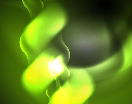 Shiny metallic neon waves vector design Illustrazione stock