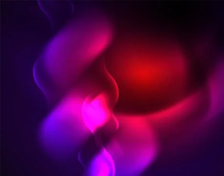 Shiny metallic neon waves vector design Illustrazione stock