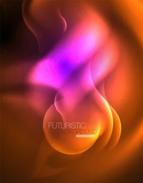 Shiny metallic neon waves vector design Illustrazione stock