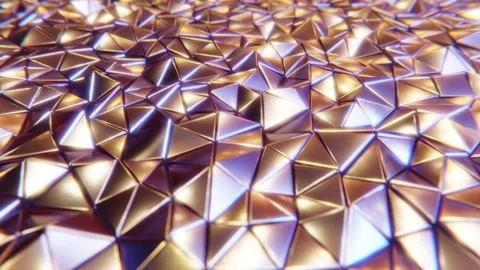 Shiny metallic triangles pattern rendere... | Stock Video | Pond5