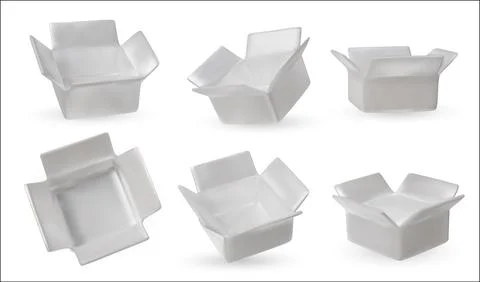 Shiny metallic white packaging boxes collection, versatile for Christmas, New イラスト素材
