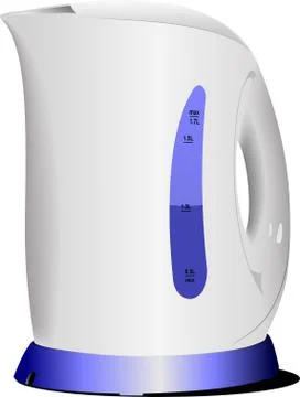 Shiny modern kettle. Vector illustration Illustrazione stock
