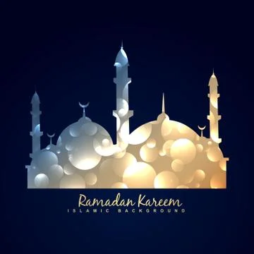 Shiny mosque design background Stock Illustration