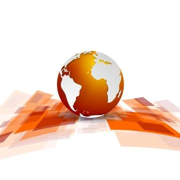 Shiny motion tech vector background with globe イラスト素材
