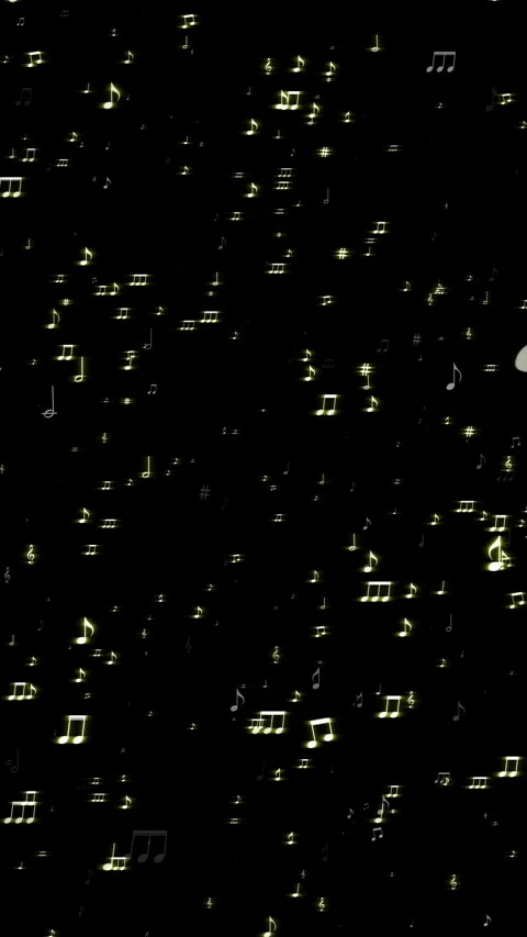 Shiny Music Notes Vertical Stock Footage 334029837