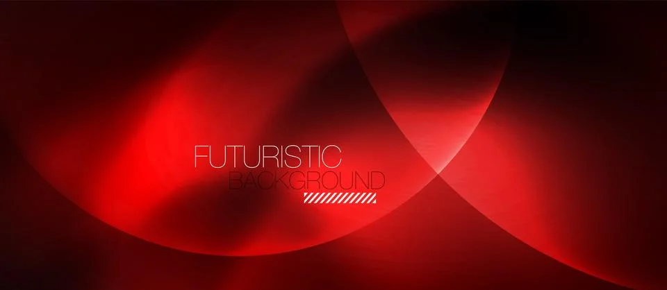 Shiny neon circles abstract background Stock Illustration