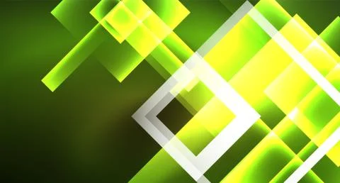 Shiny neon design square shape abstract background. Retro vector abstract design Stock Illustration