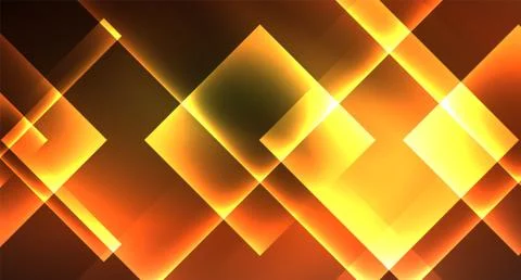 Shiny neon design square shape abstract background. Retro vector abstract design Stock Illustration