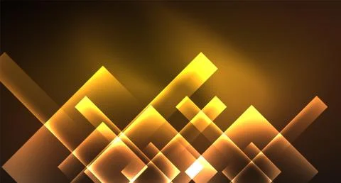 Shiny neon design square shape abstract background. Retro vector abstract design Stock Illustration