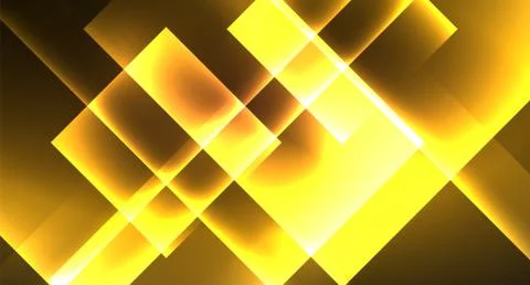 Shiny neon design square shape abstract background. Retro vector abstract design Stock Illustration