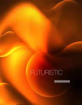 Shiny neon geometric waves template Stock Illustration
