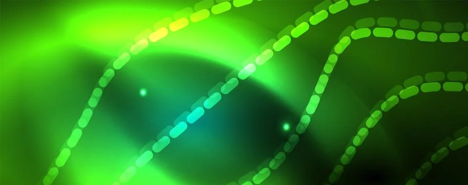 Shiny neon vector wave line abstract background, motion concept Stock Illustration