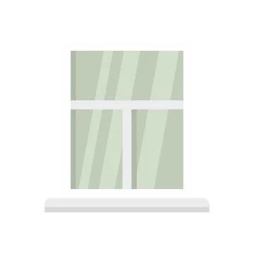 Shiny new window icon flat isolated Ilustración de archivo