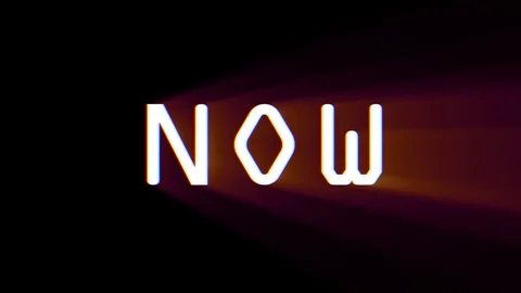 Shiny NOW word text light rays moving animation background seamless loop - New Stock Footage 83748066