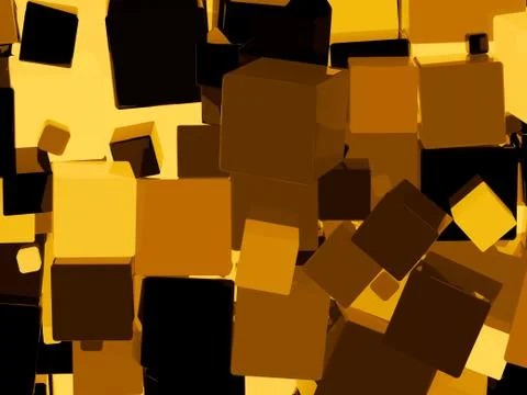 Shiny orange cube background Stock Illustration