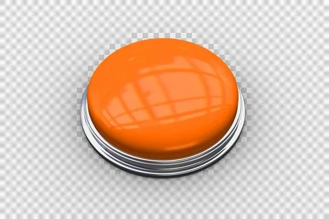 Shiny orange push button Stock Photos