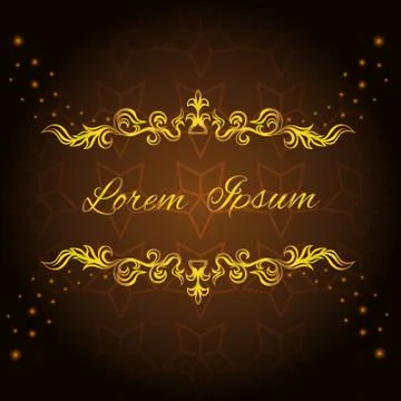 Shiny ornamental card, pattern Stock-Illustration