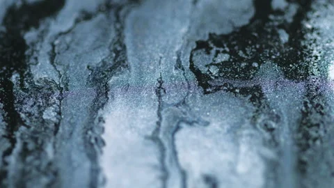 Shiny paint wave wet glitter texture silver ink Stock Footage 276840796
