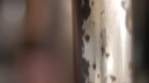 A shiny part of the old sewing machine at work. Close-up Stock Footage 74929912