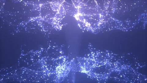 Shiny Particle Flow Glowing Motion Background Loop Stock Footage 314505110