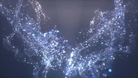 Shiny Particle Flow Glowing Motion Background Loop Stock Footage 314505118