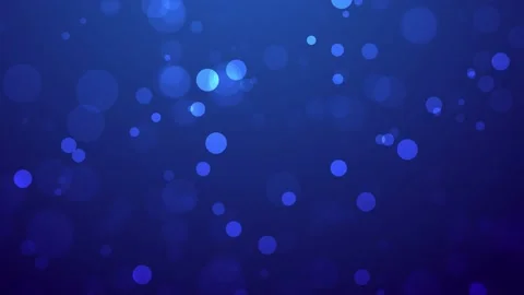 Shiny particles floating on abstract blue background, bokeh particles Stock Footage 225442667