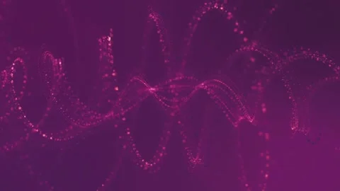 Shiny particles strings rolling pink background Video stock 259038323