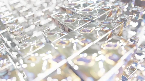 Shiny pearly glass cubes pattern rendered in UHD Stock-Footage 265843606