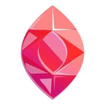 Shiny pink gemstone with light reflections is sparkling Stockillustratie