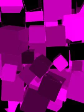 Shiny purple cube background Foto stock