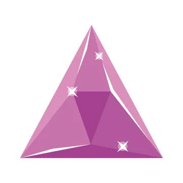 Shiny purple gem Stock Illustration
