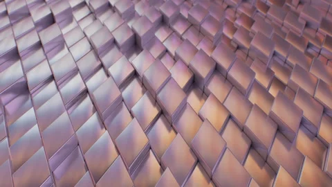 Shiny Purple Reflective Abstract Argyle 3D Tiles Moving Up And Down Stock Footage 246914844
